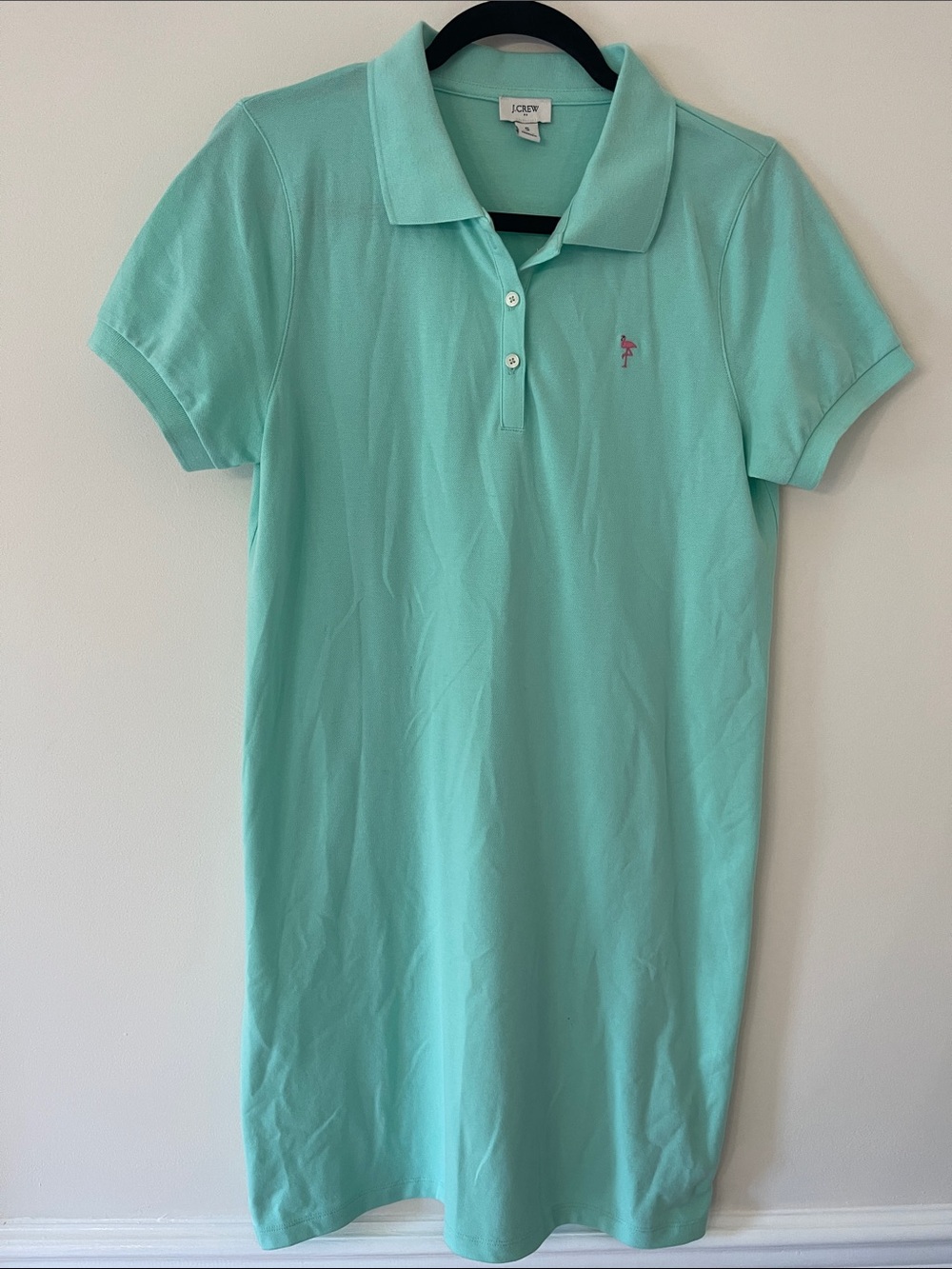 J. Crew mint green polo shirt dress
